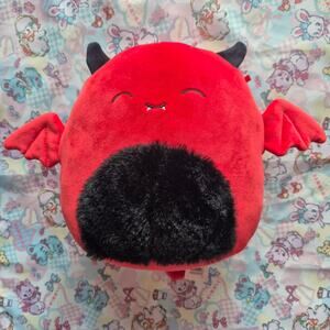 Squishmallows Dante Red Devil Bat Plush 8" Halloween Kellytoy
